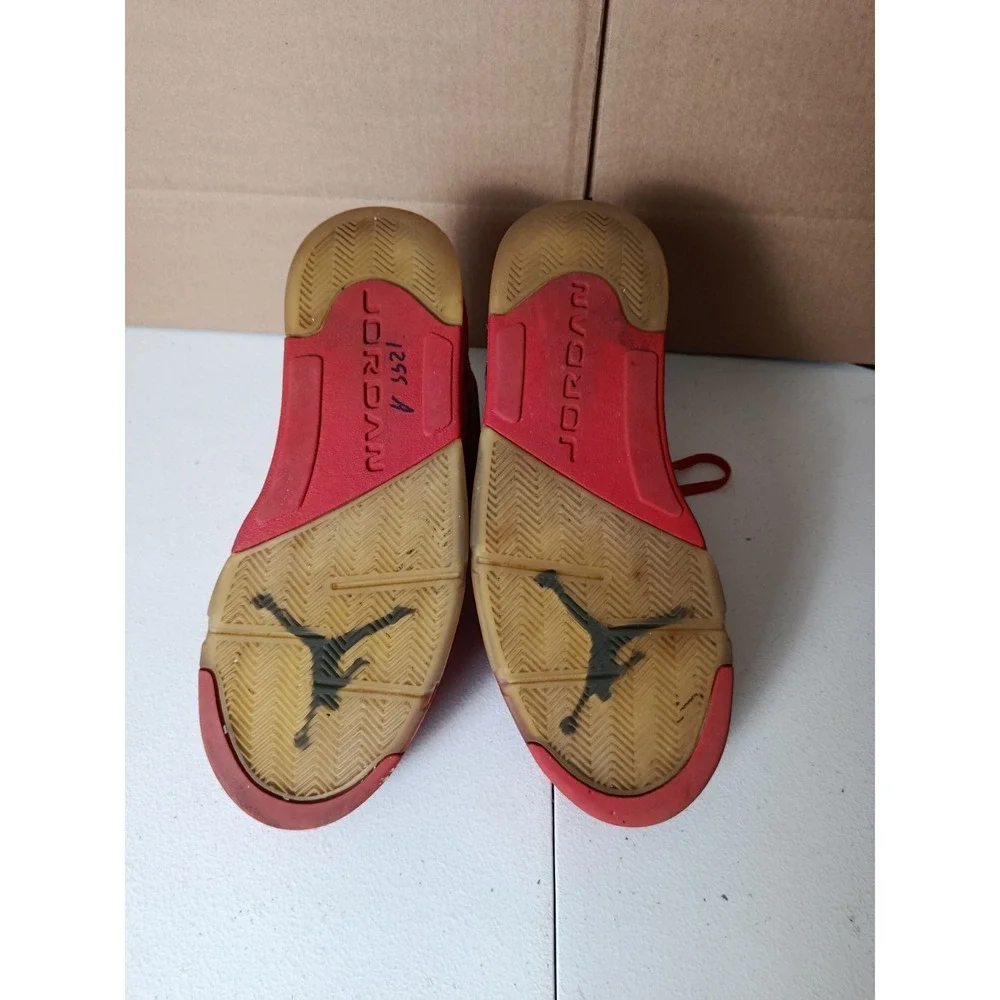 Nike Air Jordan 5 V University-Red-Suede Black Retro 2017 Sneakers Mens 12